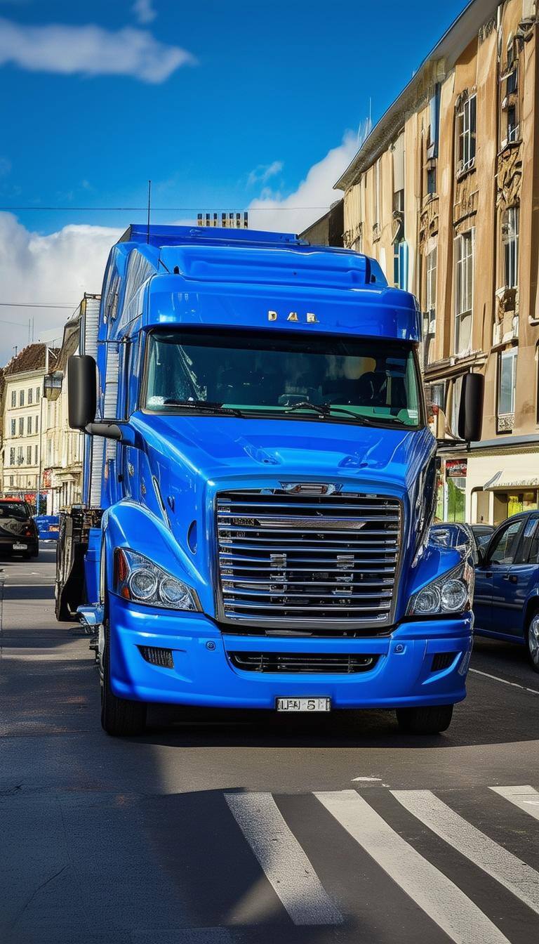 truck with blue cab