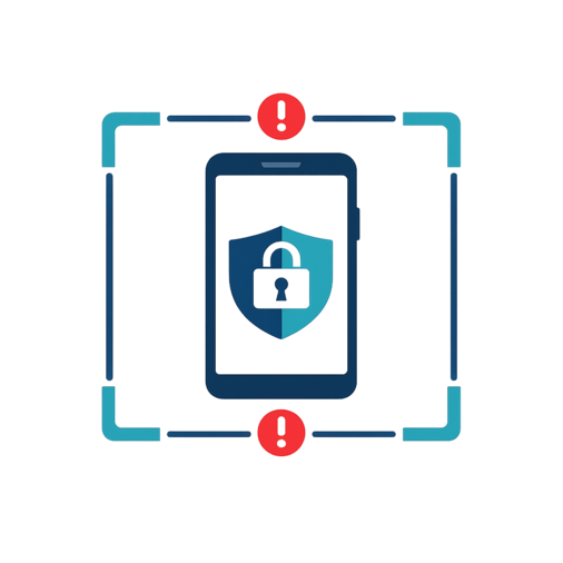 Clean diagram showing a mobile device automatically securing upon entering a restricted high-security zone perimeter