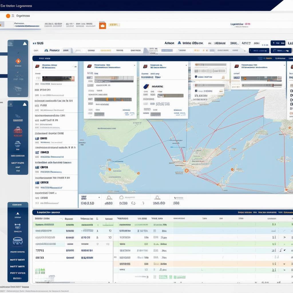 A logistics fleet dispatch screen