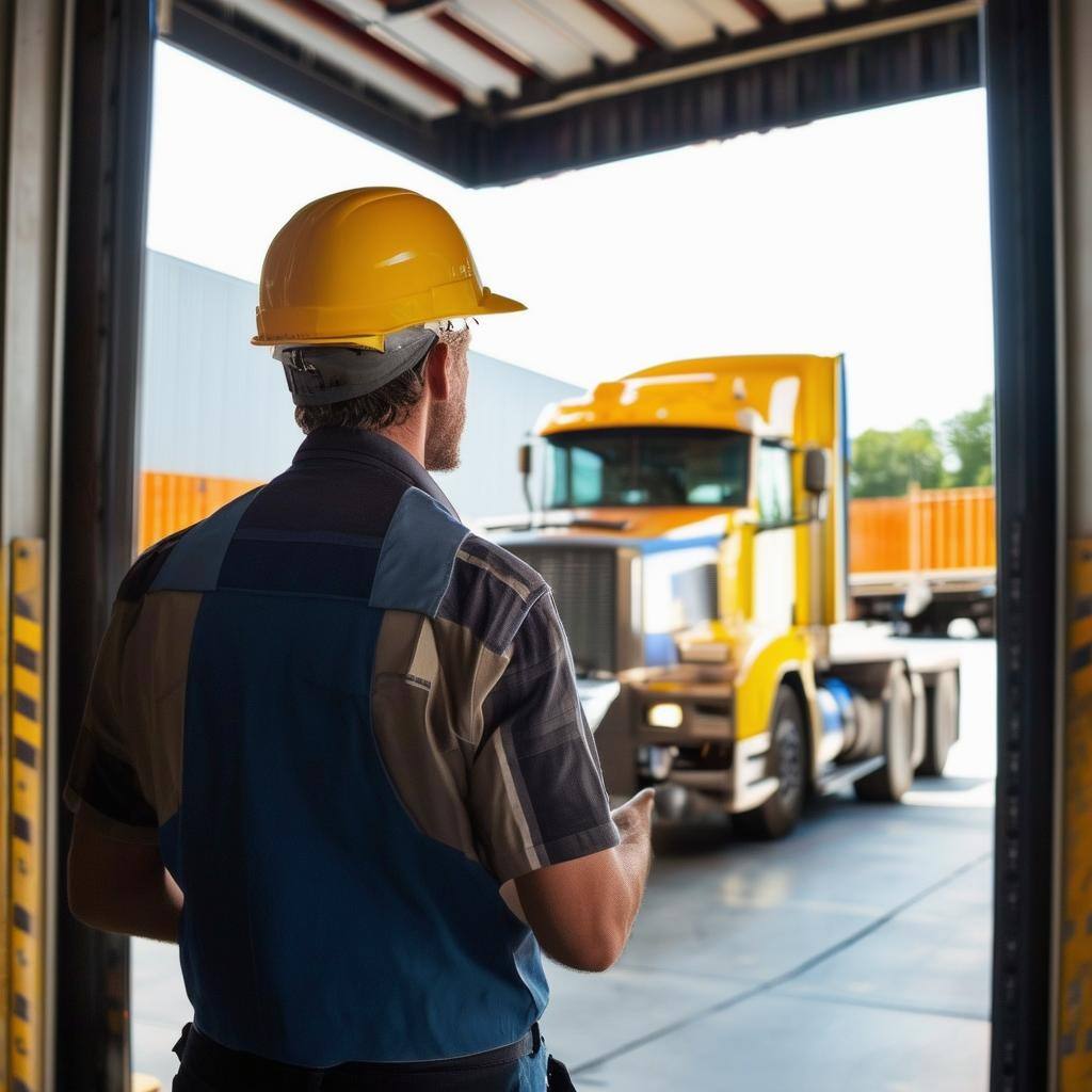 driver on loading dock with freight-1
