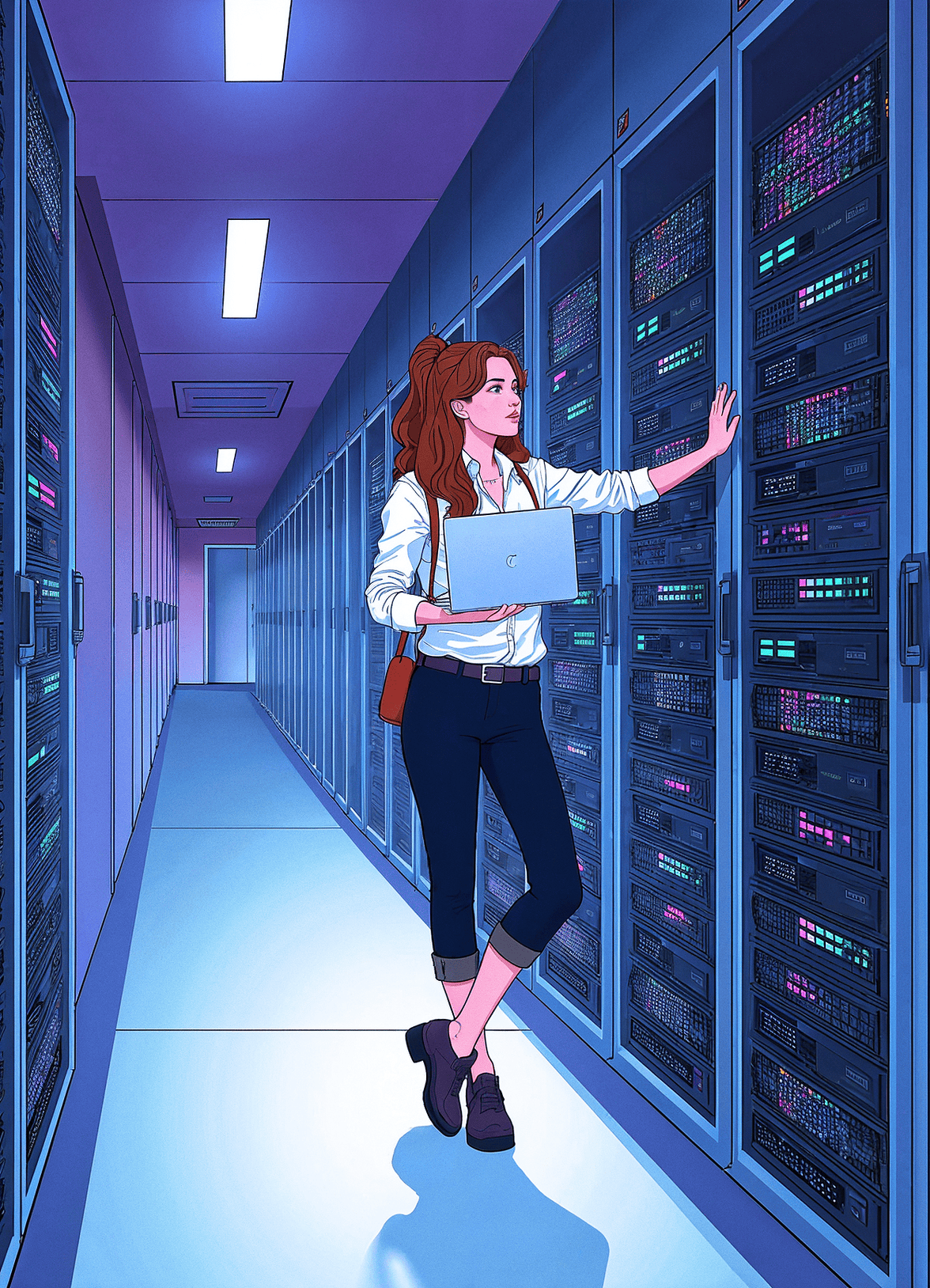 main_page_woman_against_server_wall-1 main_page_woman_against_server_wall-1