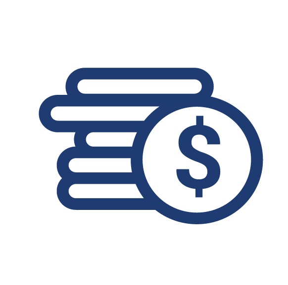 money icon with coins and the money symbol